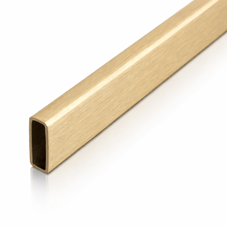 Труба 30х10х1,5мм, длина 3000мм, нержавеющая сталь, брашированное золото